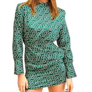 mango blue and green dress Tango Mango Green Waves UPF50 Cap Sleeve Shift Dress - Green Blue